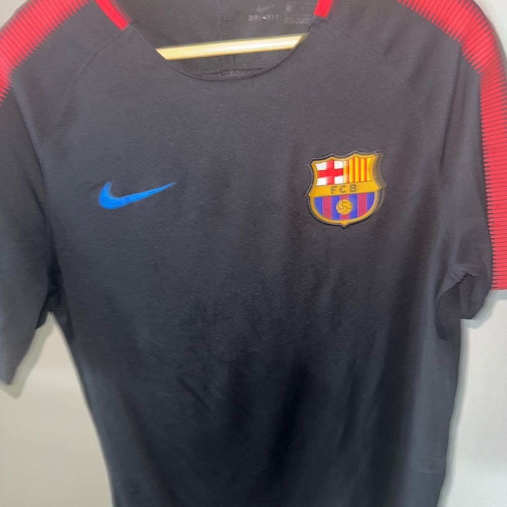 Nike Kids FC Barcelona Black Jersey with Red and Blue Accents